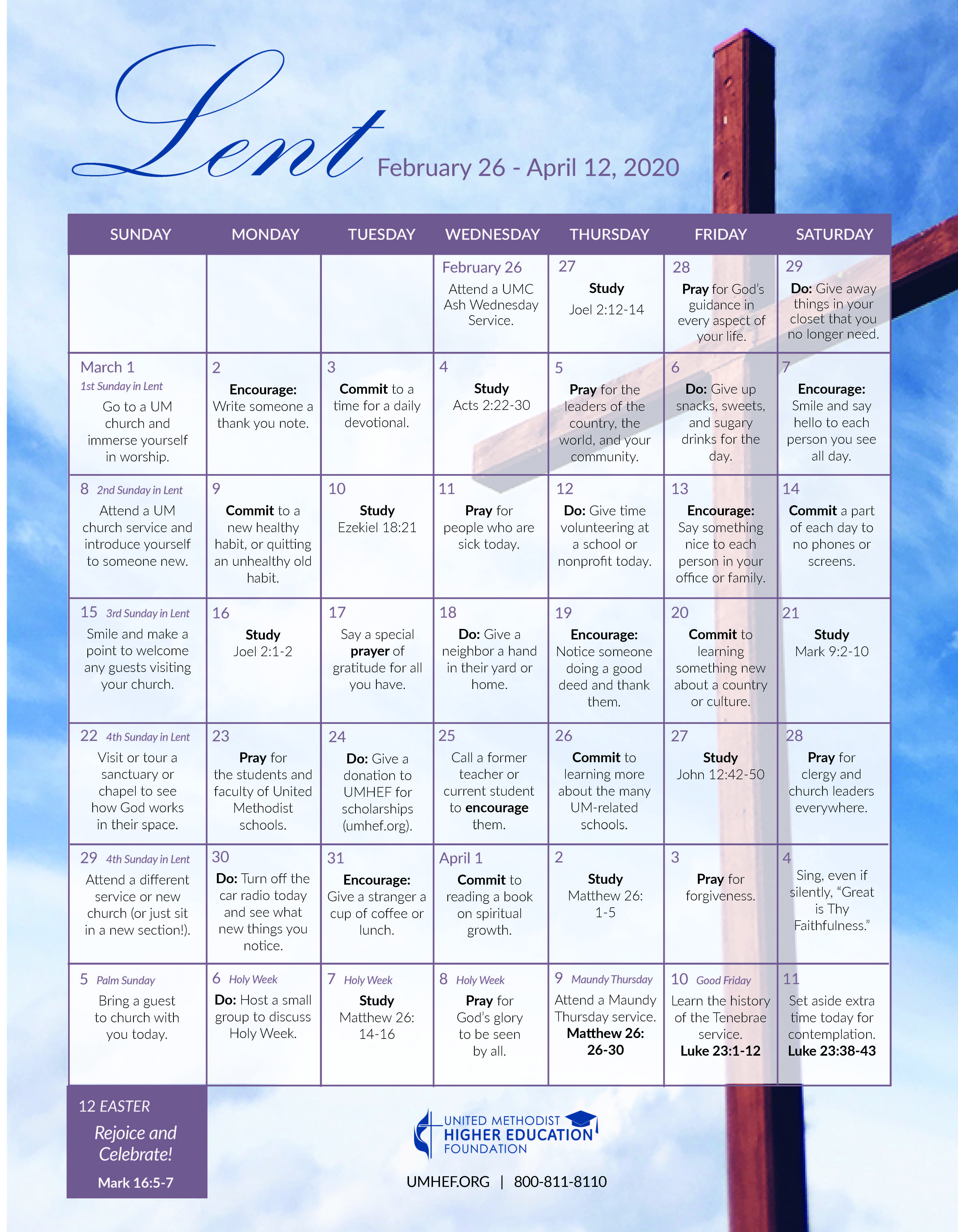 Printable Lenten Calendars